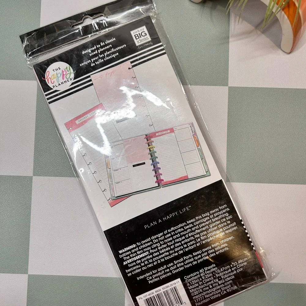 Happy Planner Recipe Grocery List Classic Half Sheet Filler Paper